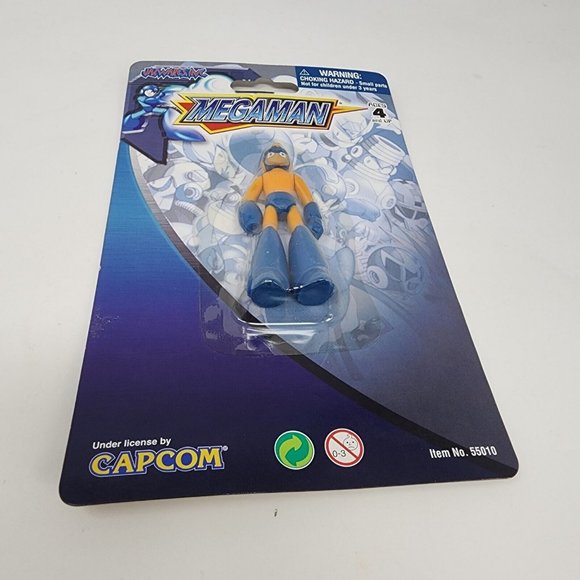 2004 MegaMan Jazwares Mini Action Figure Capcom Napalm Bomb Megaman 3 inch - Picture 4 of 8